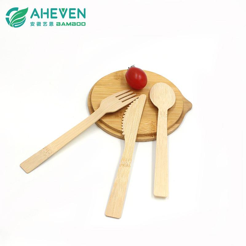170 mm bamboo knife fork spoon cutlery set