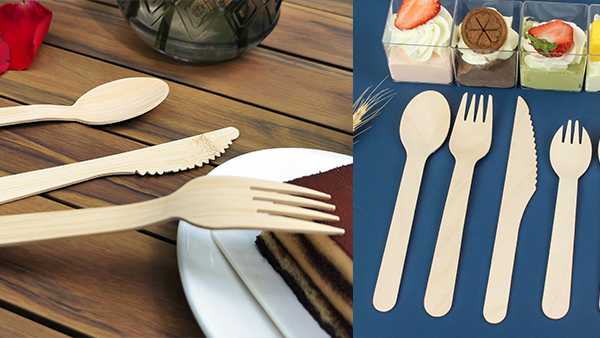 The different between wooden cutlery and bamboo cutlery